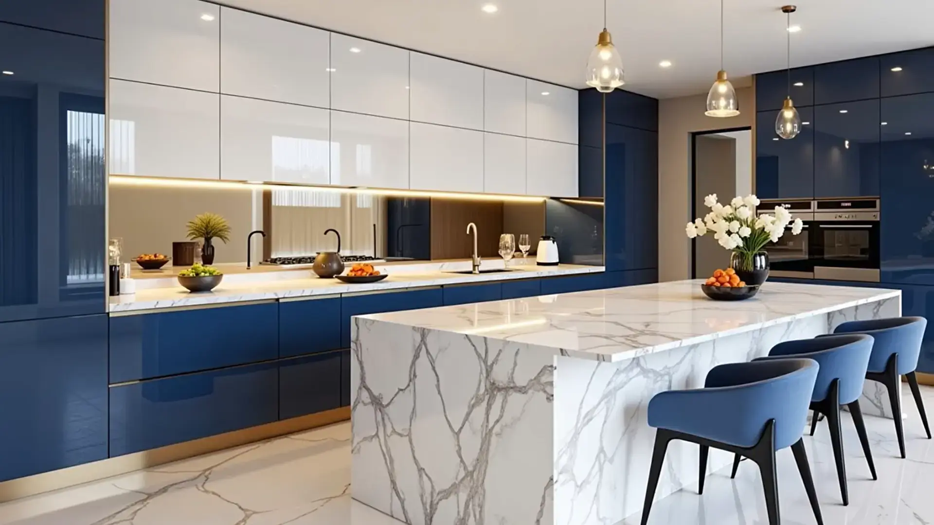 Try a Pop of Color with a Kitchen Rug